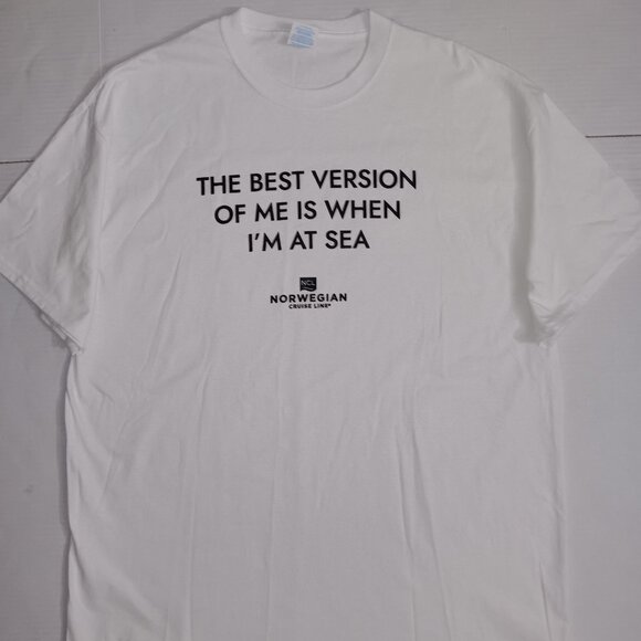 NORWEGIAN CRUISE LINE CREW NECK WHITE TEE - Picture 1 of 10
